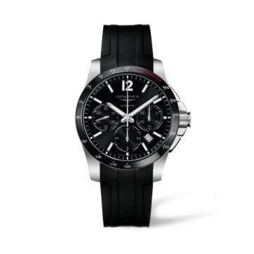 Longines Conquest Chronograph Automatic 41mm Ceramic Rubber