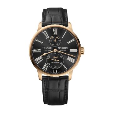 Ulysse Nardin Marine Torpilleur Stainless Steel / White / Alligator
