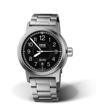 Oris BC3 Sportsman Day Date Stainless Steel / Black / Bracelet