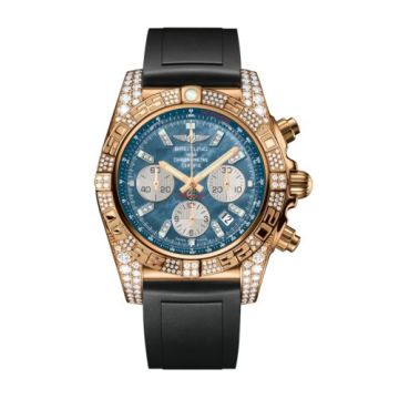 Breitling Chronomat 44 Rose Gold Diamondworks / Black Pearl Diamond / Rubber
