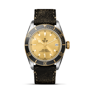 Tudor Heritage Black Bay Black S&G / Stainless Steel / Yellow Gold / Champagne / Strap