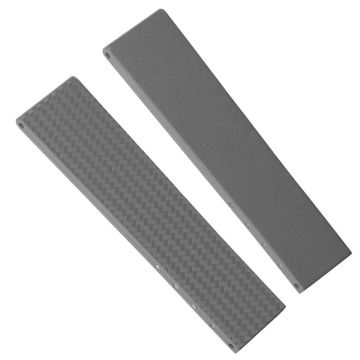 WatchGecko 400 Italian Rubber Strap 2 Additional Parts - Cloud Grey - 22mm