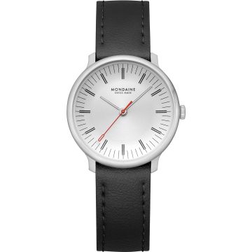 Mondaine Doppio Silver / Black Ø 33