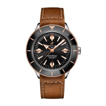 Breitling Superocean Heritage '57 Stainless Steel / Red Gold / Black / Calf / Pin