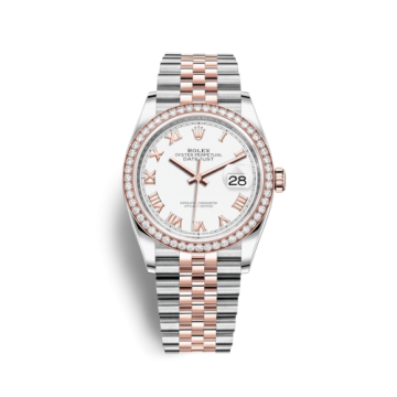 Rolex Datejust 36 Stainless Steel / Everose / Diamond / White Roman / Jubilee
