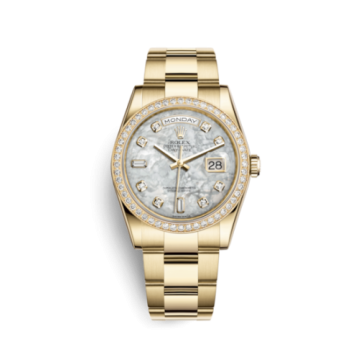 Rolex Day-Date 36 Yellow Gold Diamonds / Oyster / MOP