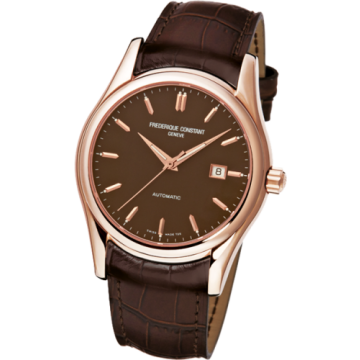 Frederique Constant Clear Vision Automatic Rose Gold / Brown