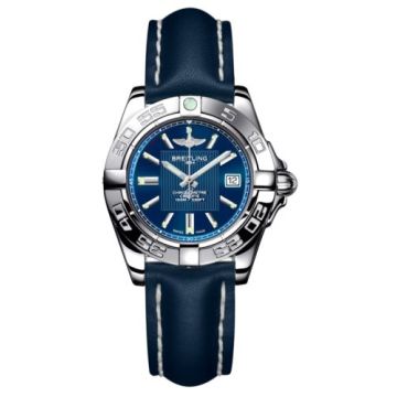 Breitling Galactic 32 Stainless Steel / Metallica Blue / Calf