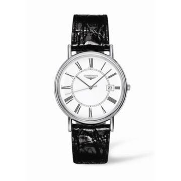 Longines Presence 38.5 Quartz Stainless Steel / White - Roman
