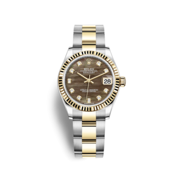 Rolex Datejust 31 Stainless Steel / Yellow Gold / Fluted / Black MOP / Oyster