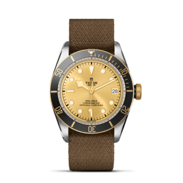 Tudor Heritage Black Bay Black S&G / Stainless Steel / Yellow Gold / Champagne / Fabric