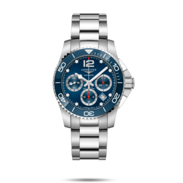 Longines HydroConquest 41 Automatic Chronograph Stainless Steel / Ceramic / Blue / Bracelet