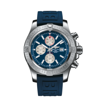 Breitling Super Avenger II Stainless Steel / Mariner Blue / Rubber / Folding