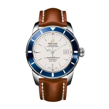 Breitling Superocean Heritage 42 Stainless Steel / Blue / Stratus Silver / Calf