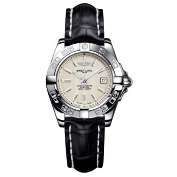 Breitling Galactic 32 Stainless Steel / Sierra Silver / Croco