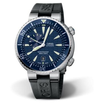 Oris Divers Small Second - Date Stainless Steel / Blue / Rubber