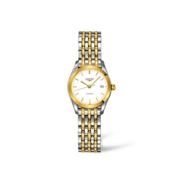 Longines La Grande Classique Automatic 25 Stainless Steel / Yellow Gold PVD / White