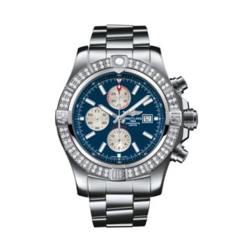 Breitling Super Avenger II Stainless Steel / Diamond / Mariner Blue / Bracelet