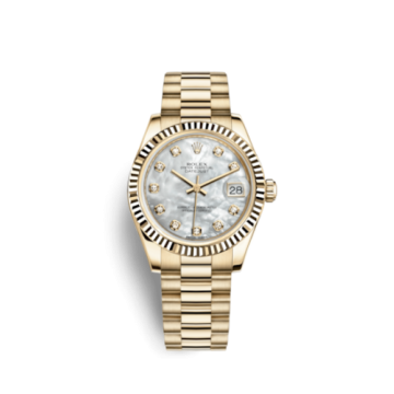 Rolex Datejust 31 Yellow Gold Fluted / President / MOP