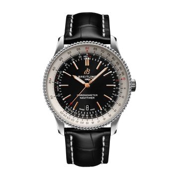 Breitling Navitimer Automatic 41 Automatic Stainless Steel / Black / Croco / Pin