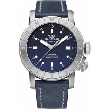Glycine Airman 42 Automatic Stainless Steel / Blue