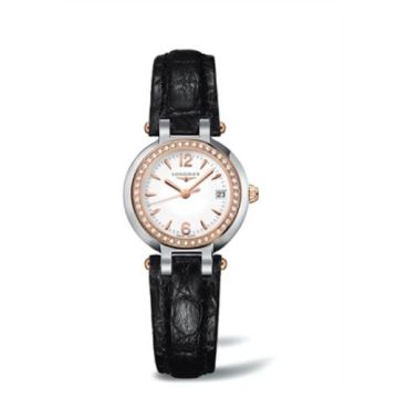 Longines PrimaLuna Quartz 26.5 Stainless Steel / Pink Gold / Diamond / White