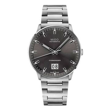 Mido Commander Big Date Stainless Steel / Grey / Bracelet