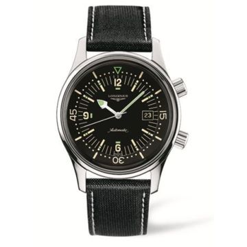 Longines Legend Diver Date Stainless Steel / Black / Strap