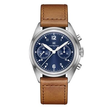 Hamilton Khaki Aviation Pilot Pioneer Mechanical Chronograph Stainless Steel / Blue