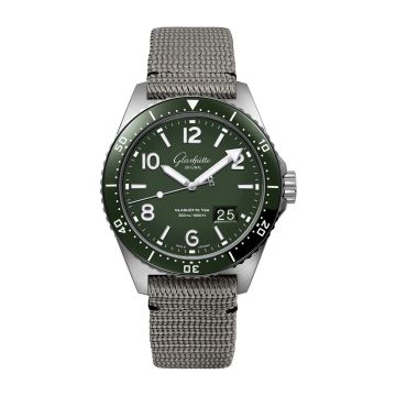 Glashütte Original SeaQ Panorama Date Stainless Steel / Green / Rubber - Folding