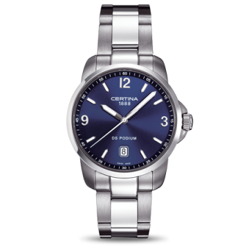 Certina DS Podium 3 Hands Blue