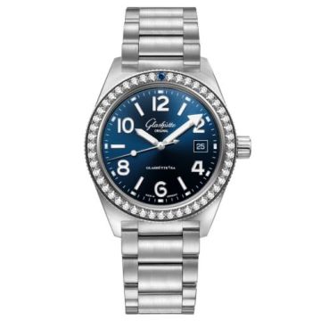 Glashütte Original SeaQ Date Stainless Steel / Diamond / Blue / Bracelet