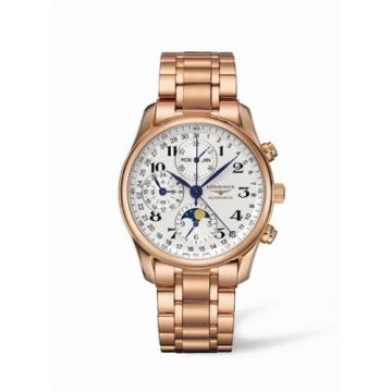 Longines Master Collection 40 Chronograph Calendar Pink Gold / Silver / Bracelet