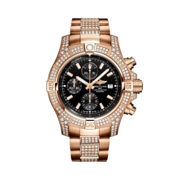 Breitling Avenger Chronograph 45 Red Gold - Diamond / Black / Bracelet