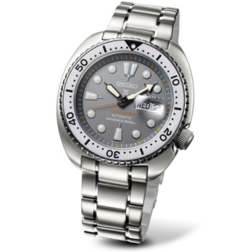 Seiko Prospex Diver Turtle Stainless Steel / Grey / Bracelet / Zimbe
