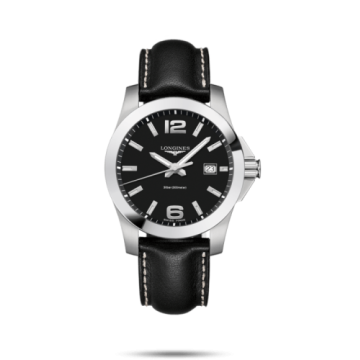 Longines Conquest Quartz 41 Stainless Steel / Black / Strap