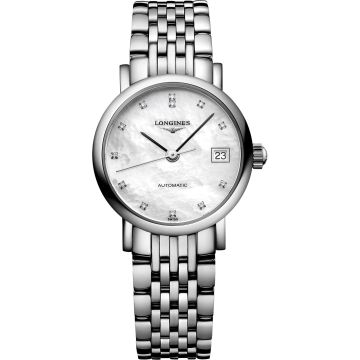 Longines Elegant Collection 25.5 Automatic Stainless Steel / MOP / Bracelet