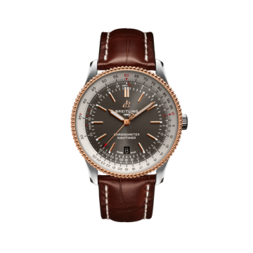 Breitling Navitimer Automatic 41 Automatic Stainless Steel / Rose Gold / Grey / Croco / Folding