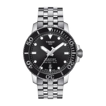 Tissot Seastar 1000 Powermatic 80 43 Stainless Steel / Black / Bracelet