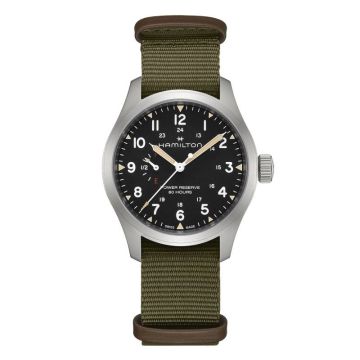 Hamilton Khaki Field Mechanical Power Reserve Stainless Steel / Black