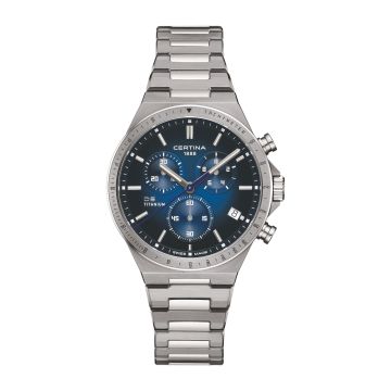 Certina DS-7 Chronograph Titanium / Blue / Bracelet