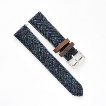 Harris Tweed® Herringbone Ocean Ripple Watch Strap - 22mm