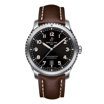 Breitling Aviator 8 Automatic 41 Stainless Steel / Black / Calf / Folding
