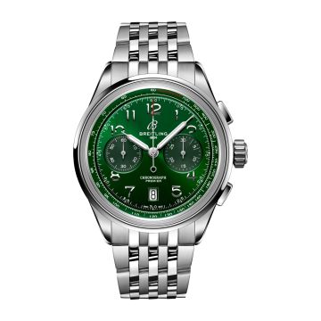 Breitling Premier B01 Chronograph 42 Stainless Steel / Green / Bracelet