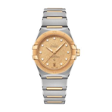 Omega Constellation Master Chronometer 36 Stainless Steel / Yellow Gold / Champagne - Diamond / Bracelet