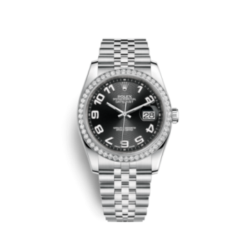 Rolex Datejust 36 Stainless Steel Diamond / Jubilee / Black Arabic