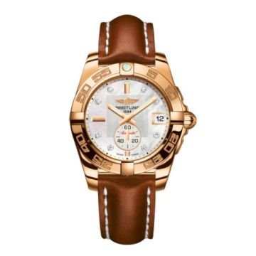 Breitling Galactic 36 Automatic Rose Gold / Pearl Diamond / Calf