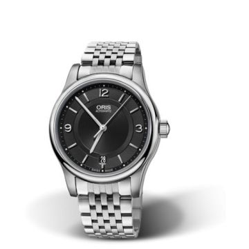 Oris Classic Date 37 Stainless Steel / Black / Bracelet
