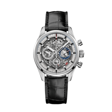 Zenith El Primero Chronomaster Full Open 38 Stainless Steel / Alligator