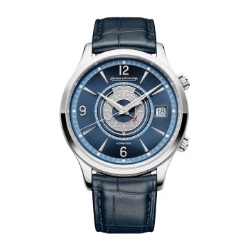 Jaeger-LeCoultre Master Control Memovox Timer Stainless Steel / Blue / Alligator